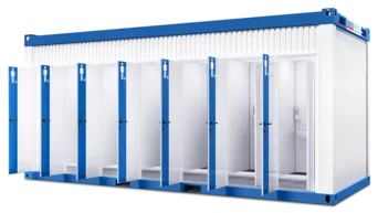 Außenansicht Dusch-Container