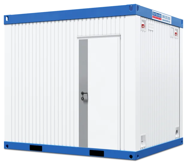 Außenansicht kleiner WC-Container