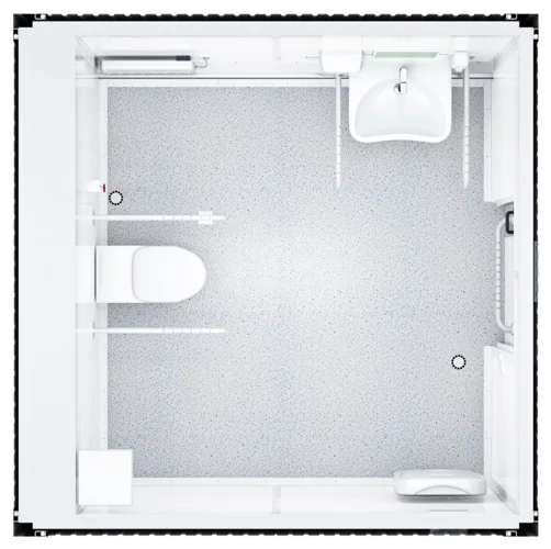 Grundriss barrierefreier WC-Container