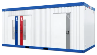 Außenansicht barrierefreier WC-Container