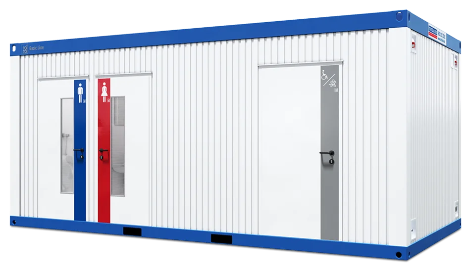 Außenansicht barrierefreier WC-Container
