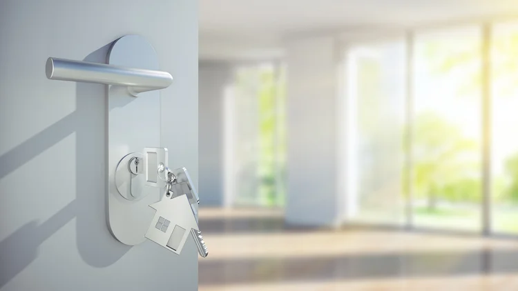 Offene Tür, Eingang in eine Wohnung