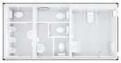 Grundriss barrierefreier WC-Container
