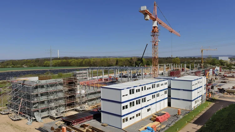 Containeranlage: Baustelle