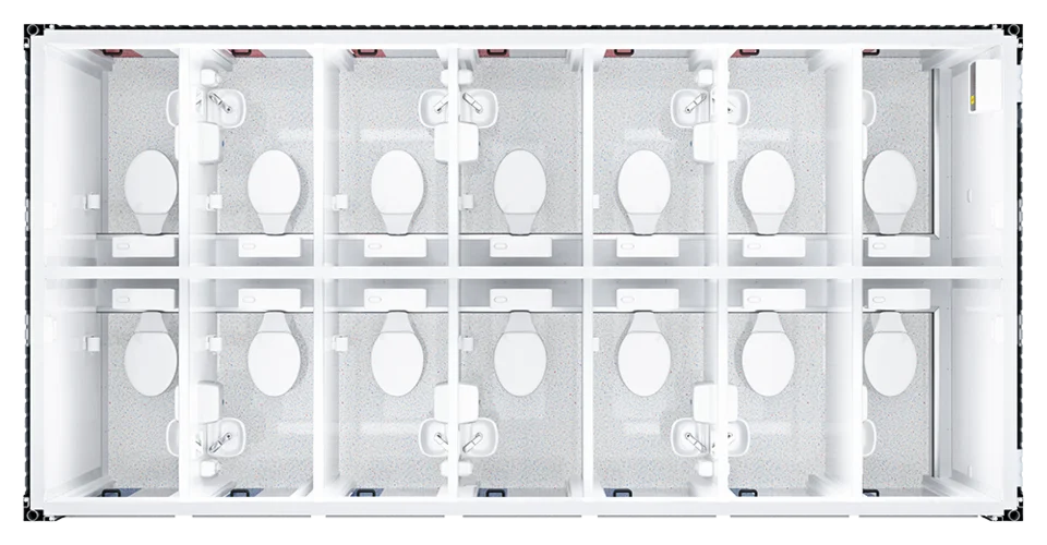 Grundriss großer WC-Container