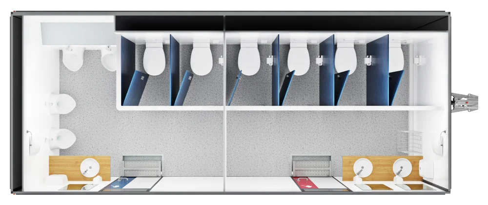 Grundriss WC-Trailer