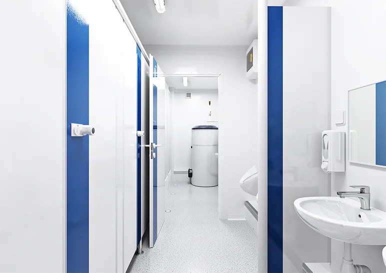 Innenansicht WC-Dusch-Container