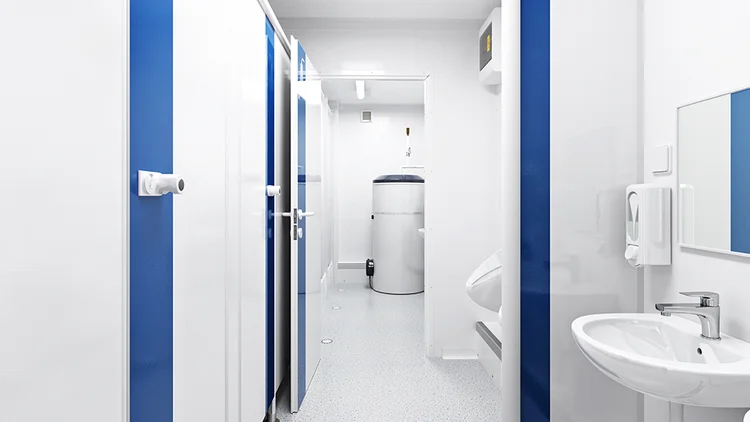 Innenansicht WC-Dusch-Container