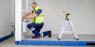 Reparatur an einem Container