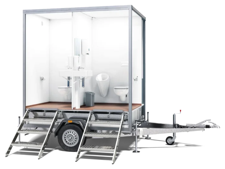Innenansicht autarker WC-Trailer