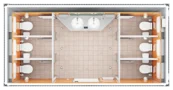 Grundriss Premium-WC-Container
