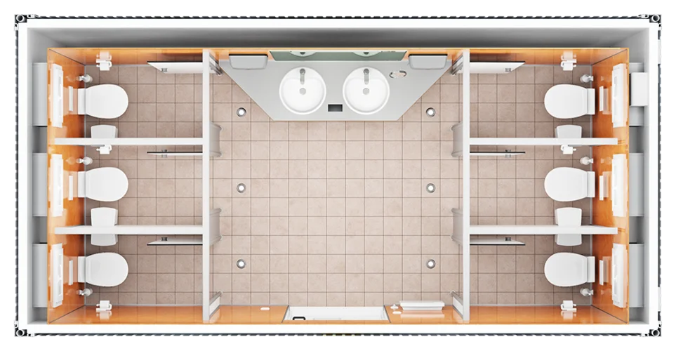 Grundriss Premium-WC-Container