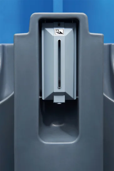 DIXI Urinalständer, Detail Desinfektionsspender