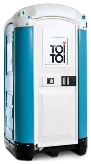 Außenansicht Toilettenkabine TOI FLUSH