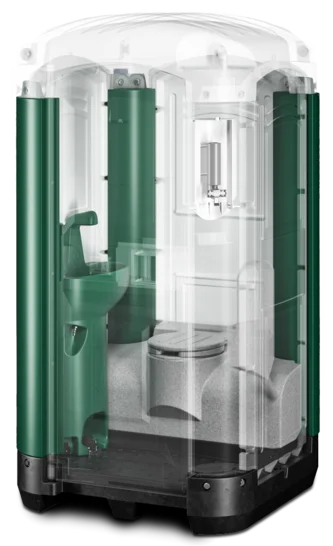 Innenansicht Toilettenkabine TOI GREEN
