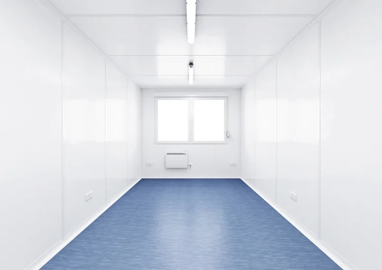 Außenansicht eines Raumcontainers