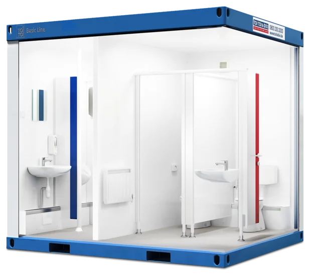 Innenansicht kleiner WC-Container