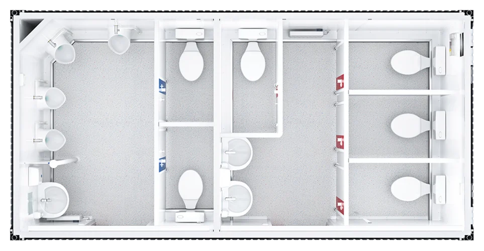 Grundriss WC-Container