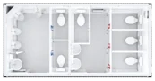 Grundriss WC-Container