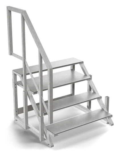 Treppe für Abwasserank