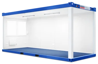 Raumcontainer von Außen (mit offenen Wänden)