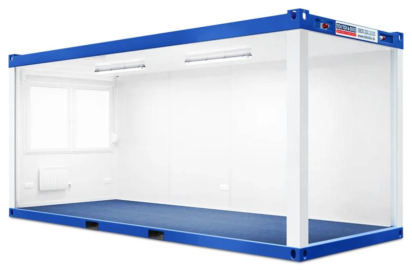 Raumcontainer von Außen (mit offenen Wänden)