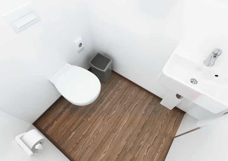 Innenansicht autarker WC-Trailer