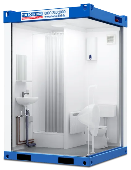 Innenansicht kleiner WC-Container