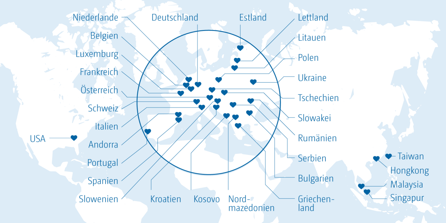 Unsere weltweiten Standorte (DE)