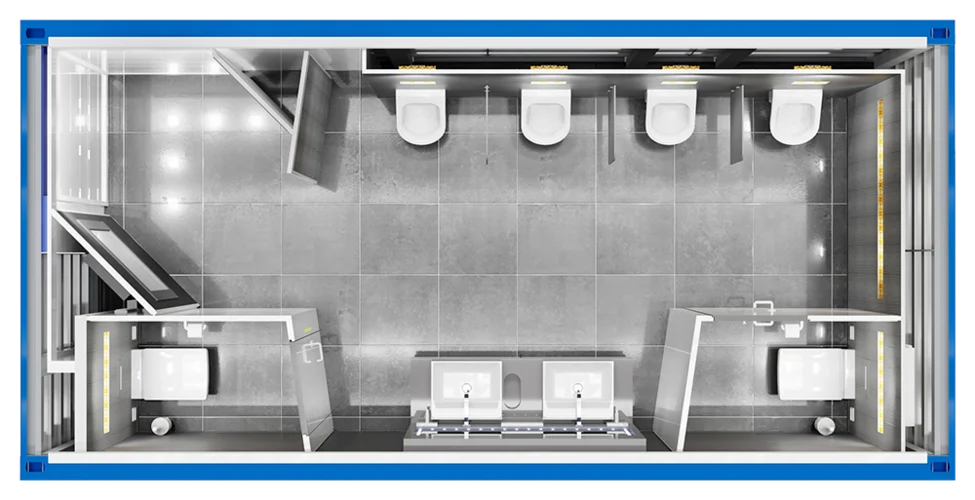 Grundriss Premium-WC-Container
