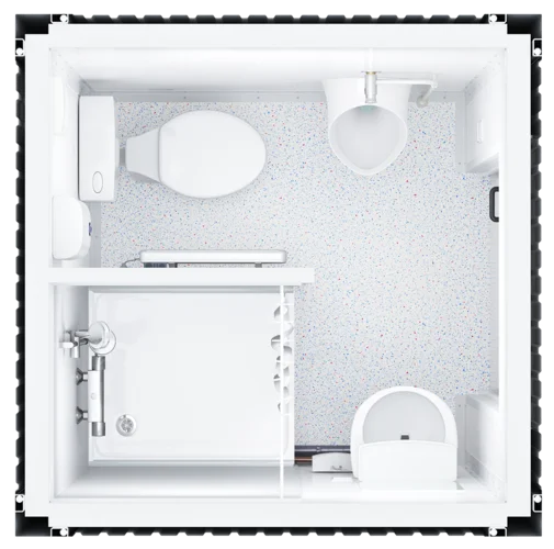 Grundriss kleiner WC-Container