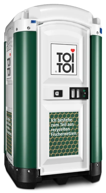 Außenansicht Toilettenkabine TOI GREEN