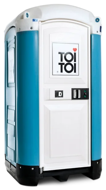 Außenansicht Toilettenkabine TOI WATER
