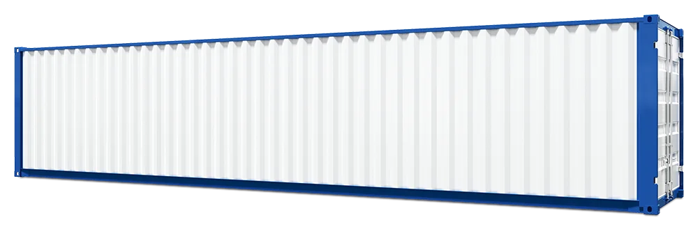Außenansicht eines Lagercontainers