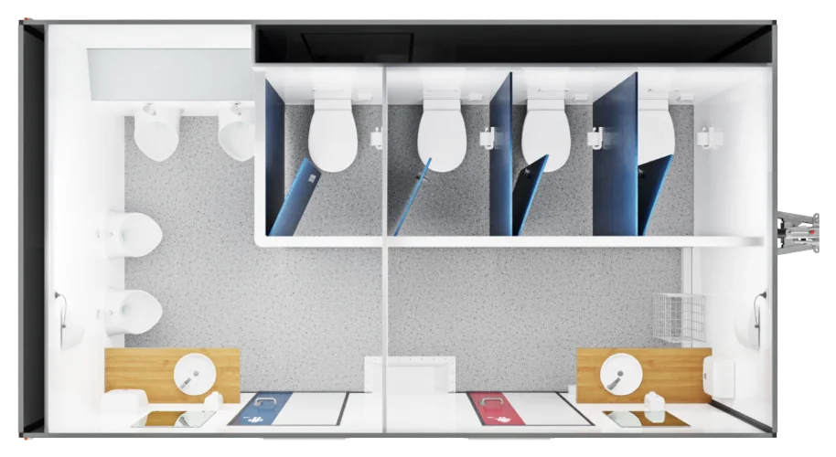 Grundriss WC-Trailer