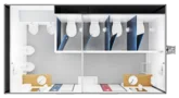Grundriss WC-Trailer