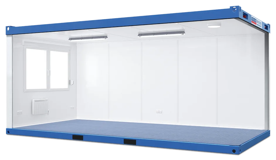Außenansicht eines Raumcontainers
