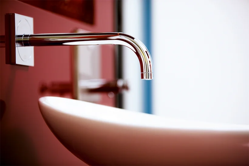 Innenansicht Premium-WC-Container Detailsaufnahme Waschbecken