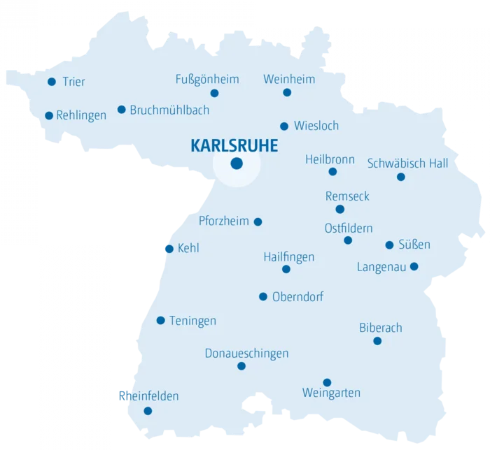 Unsere Standorte in Karlsruhe