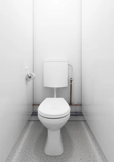 Innenansicht großer WC-Container