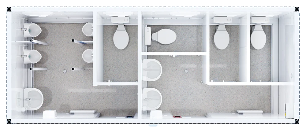 Grundriss WC-Container