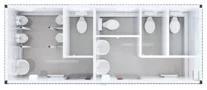 Grundriss WC-Container