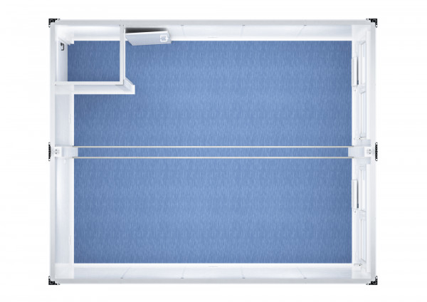 Double facility with vestibule - 20 ft - 6 x 5 m